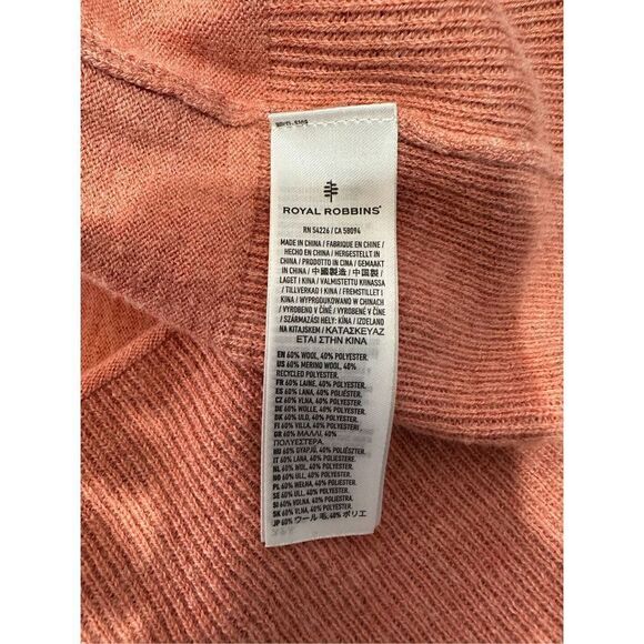 Royal Robbins women’s two tone coral crewneck sweater size Small #34-0859 - Picture 5 of 6